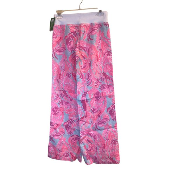 NWT Lilly Pulitzer Linen Beach Palazzo Pants XS/S Love Birds MSRP$128 RARE print - Picture 4 of 12